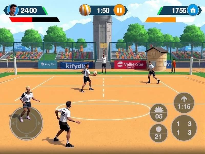 Volley Supreme Hero gameplay screenshot showing volleyball action